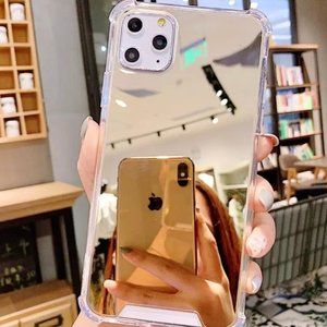 [ON SALE] Luxury Clear Mirror iPhone Case - Gold